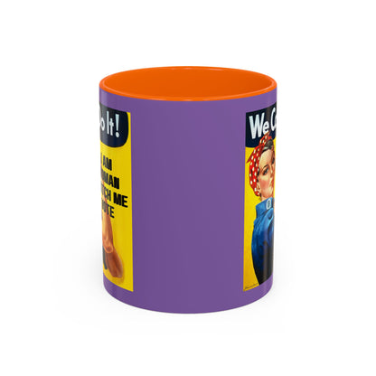 I Am Woman Watch Me Vote Rosie Light Purple Accent Mug by cypherpunkgear.com