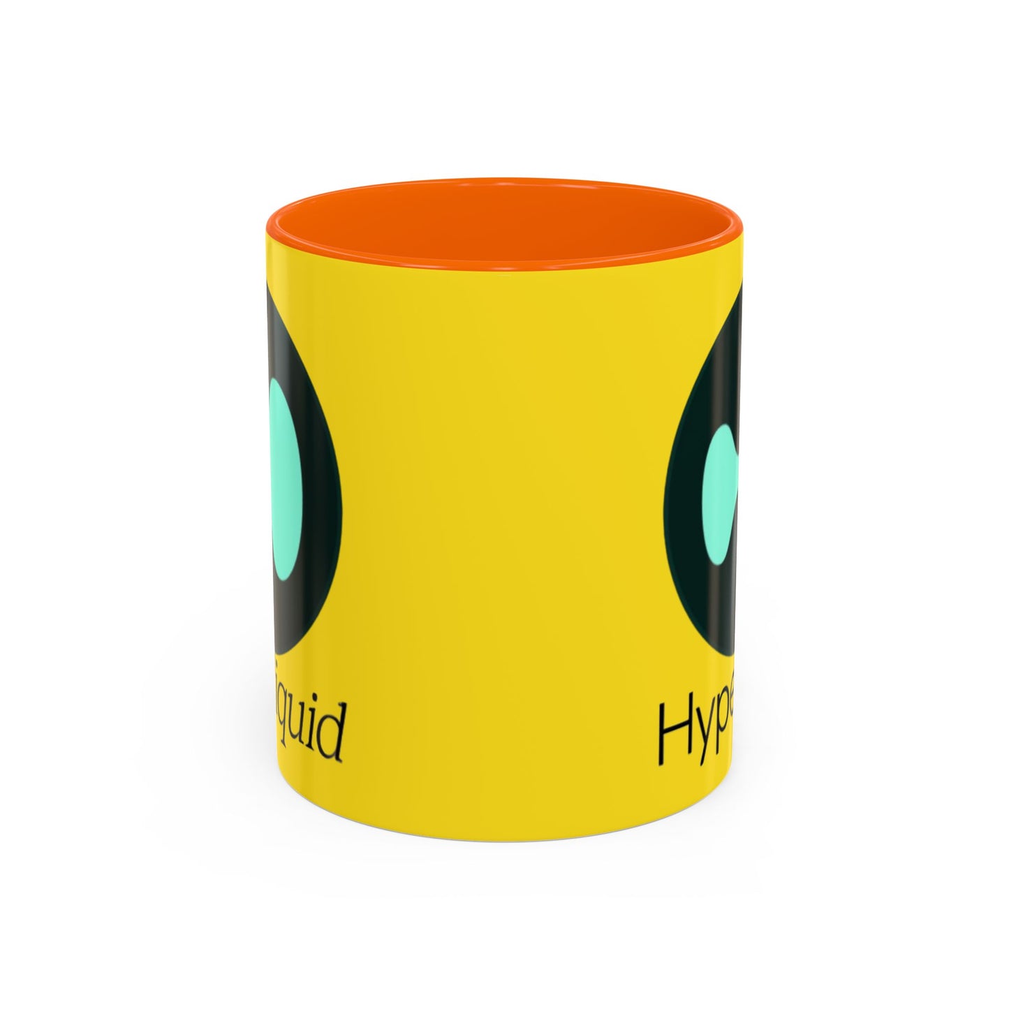 Hyperliquid Black font Yellow Accent Mug by cypherpunkgear.com