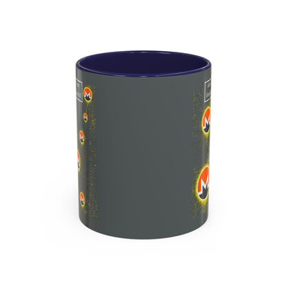 Monero (XMR) don't assume your freedoms are assured Grey Accent Mug by cypherpunkgear.com
