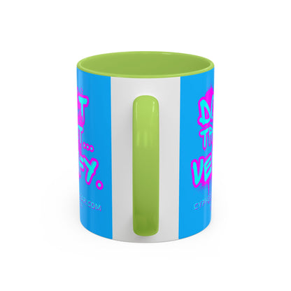 Don't Trust...Verify. Light Blue Accent Mug by cypherpunkgear.com