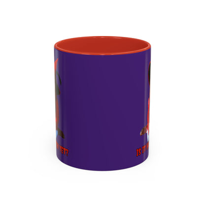 Is it Halloween yet? Dark Purple Accent Mug by CreepyCrafts.boo