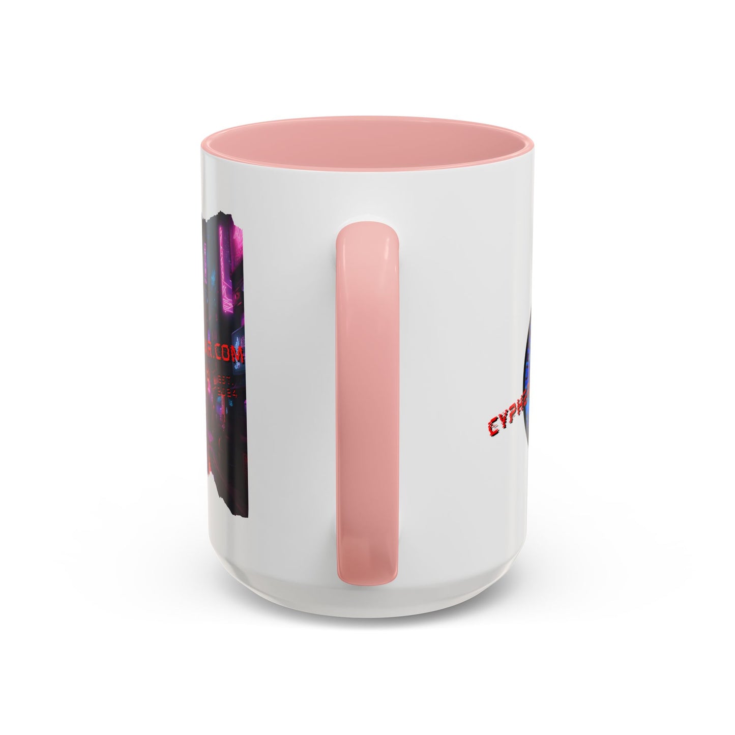 2-sided, cypherpunkgear.com Logo & Cityscape Accent Mug by cypherpunkgear.com