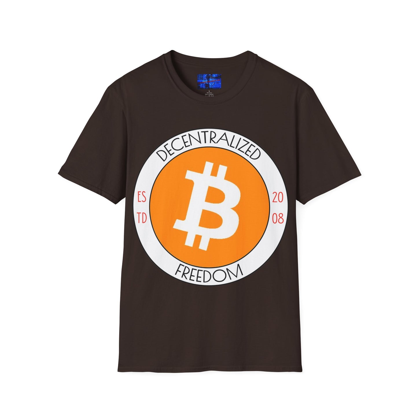 Bitcoin Decentralized Freedom Dark colors Unisex T-Shirt by cypherpunkgear.com