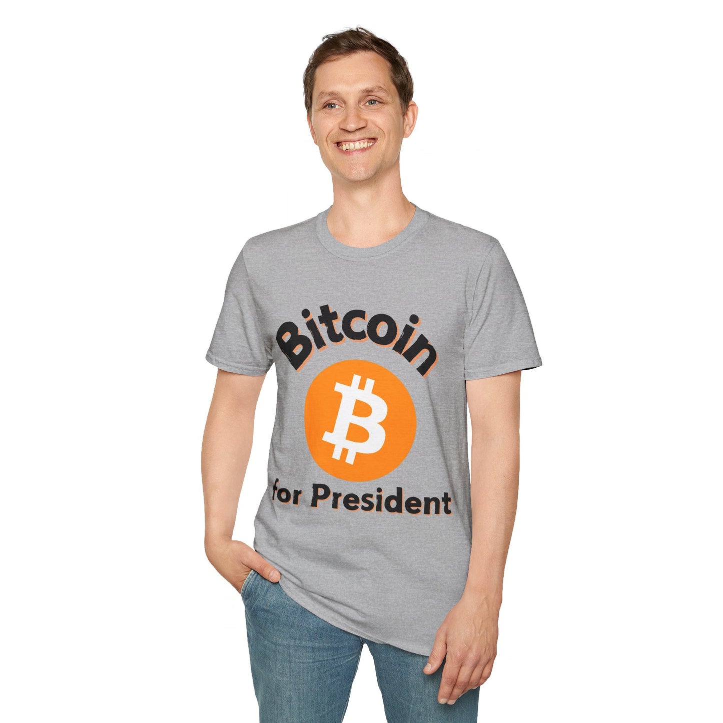 Bitcoin (BTC) for President LTcolors Unisex T-Shirt by cypherpunkgear