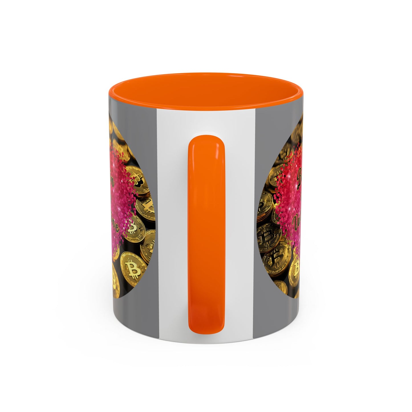 Bitcoin is My Valentine Grey Accent Mug by cypherpunkgear.com