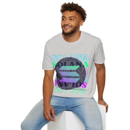 Solana, Solana, Solana (SOL) Light colors Unisex T-Shirt by cypherpunkgear.com