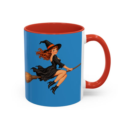 Hazel Hex Blue Accent Mug by CreepyCrafts.boo