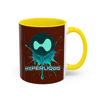 HYPE Drip Brown Accent Mug by cypherpunkgear.com