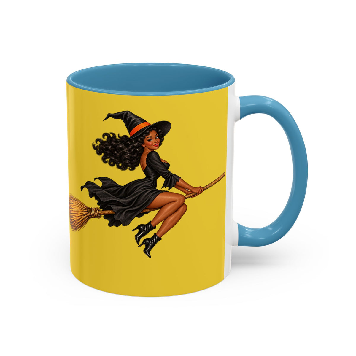 Velvet Vex Yellow Accent Mug by CreepyCrafts.boo