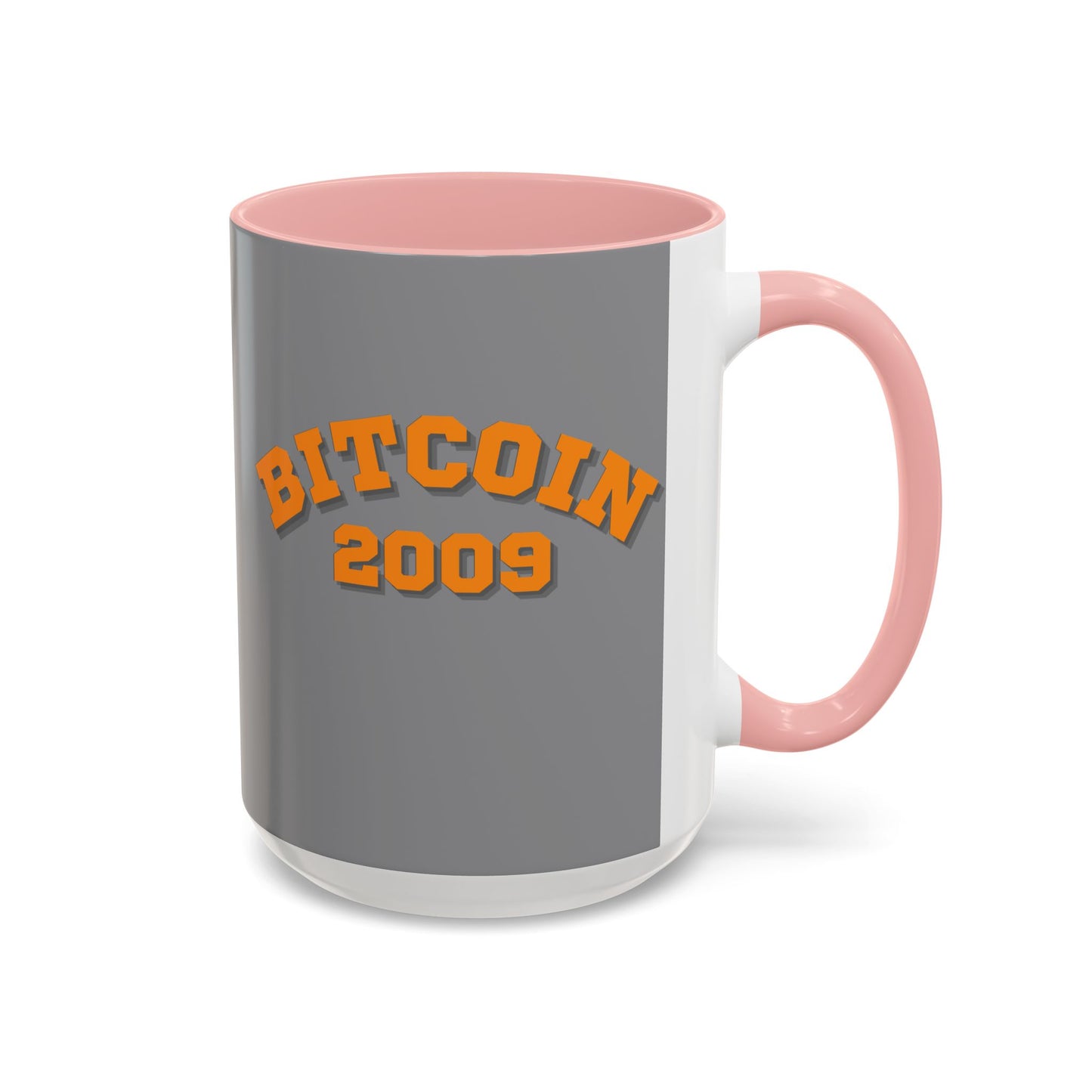 Bitcoin 2009 Grey Accent Mug by cypherpunkgear.com