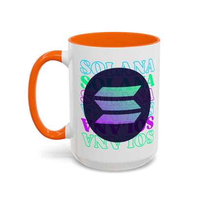 Solana, Solana, Solana (SOL) Accent Mug by cypherpunkgear.com