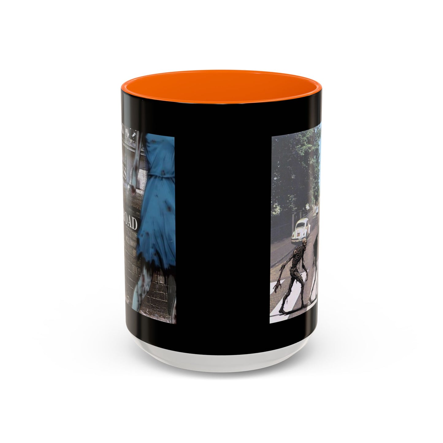 2-sided, Scabby Road Black Accent Mug by CreepyCrafts.boo