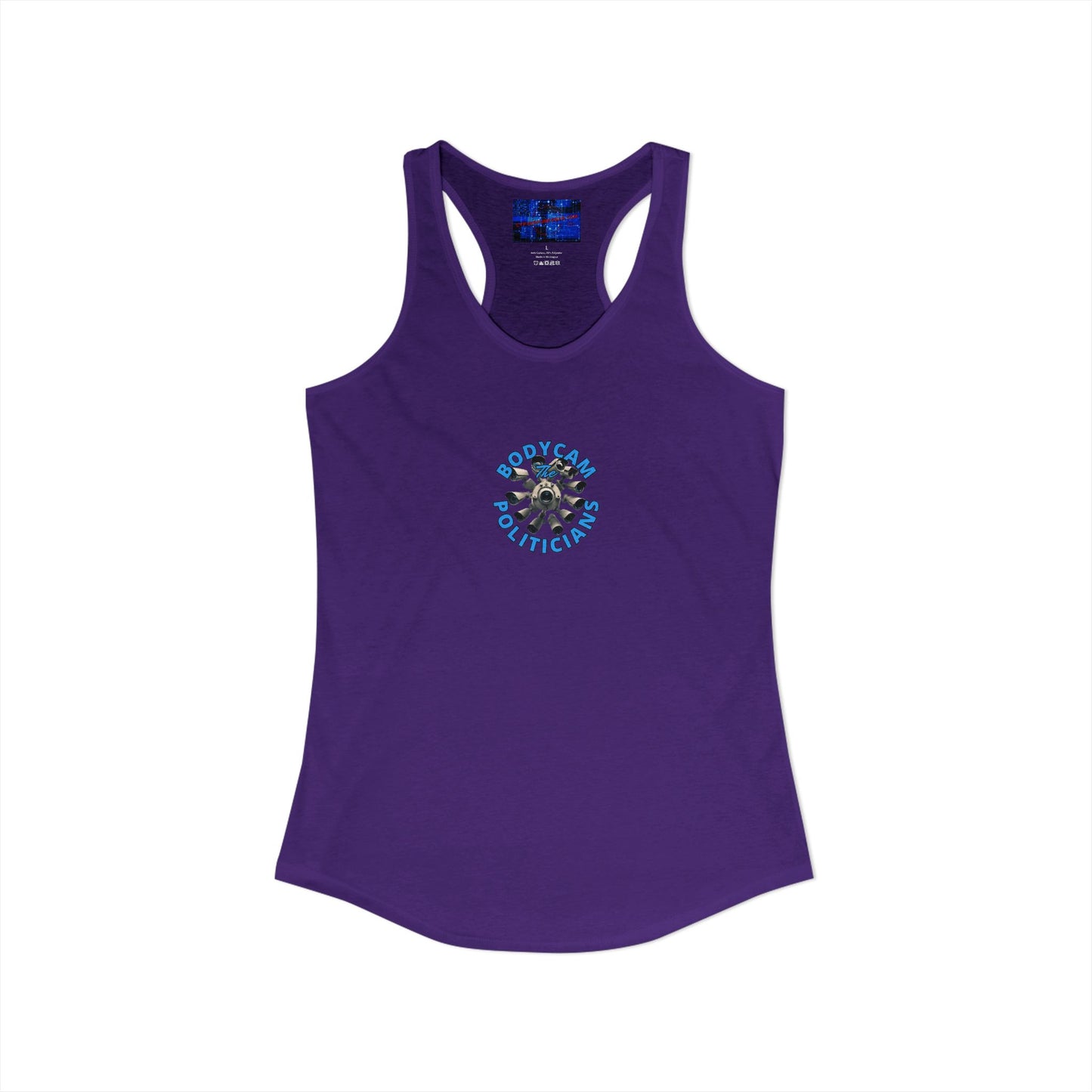 ¡BodyCam ThePoliticians de 2 caras de cypherpunkgear! Camiseta sin mangas ideal con espalda cruzada para mujer