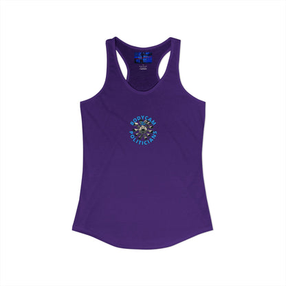 ¡BodyCam ThePoliticians de 2 caras de cypherpunkgear! Camiseta sin mangas ideal con espalda cruzada para mujer