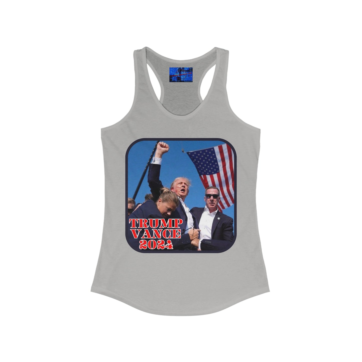 Trump and Vance 2024 Women's Racerback Tank Top by cypherpunkgear