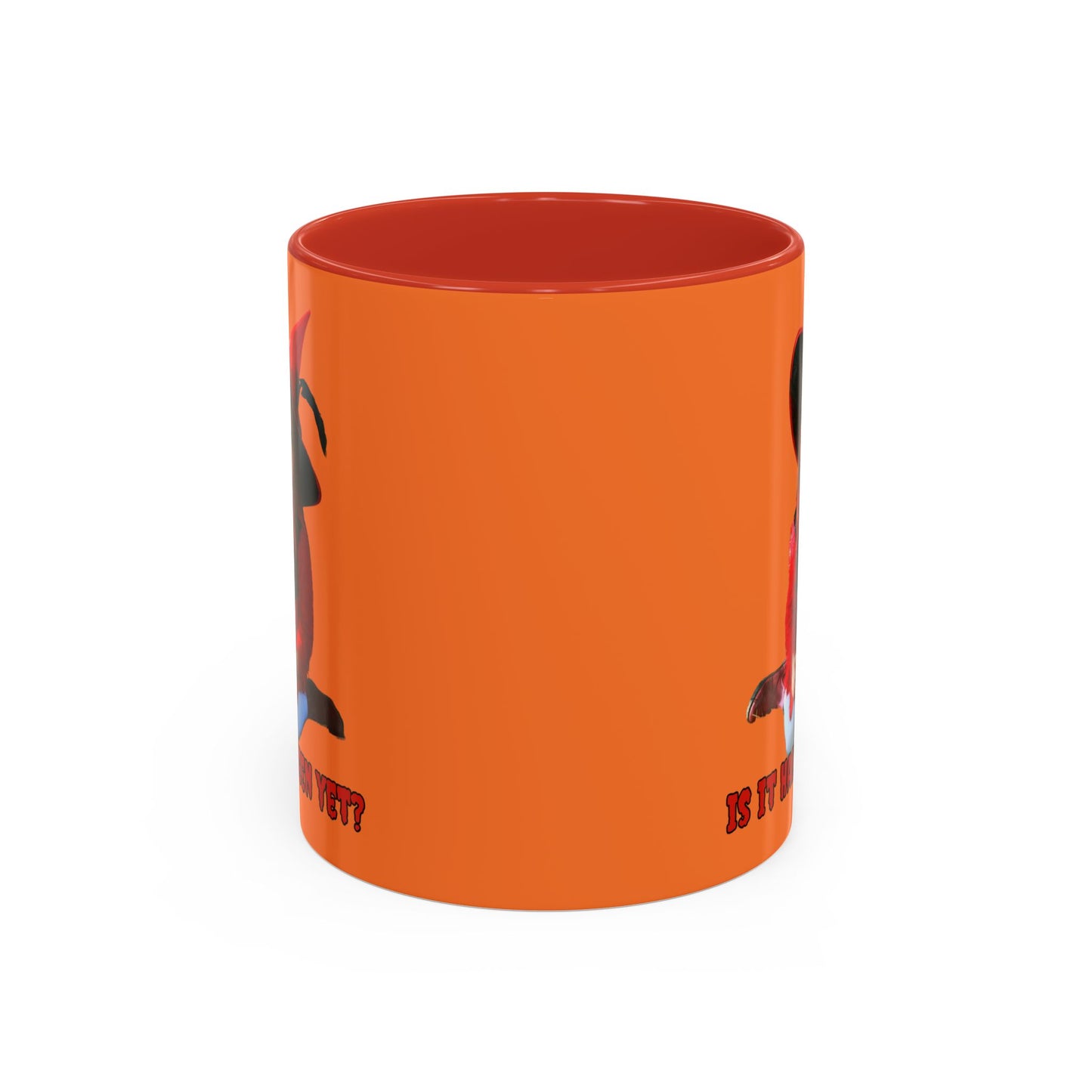 Is it Halloween yet? Orange Accent Mug by CreepyCrafts.boo