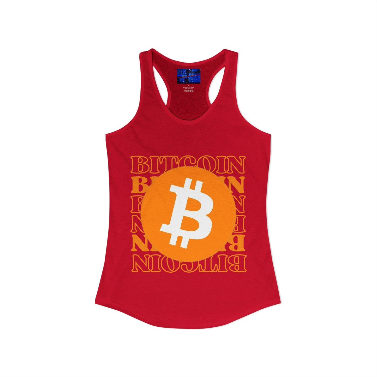 Bitcoin Bitcoin Bitcoin (BTC) Women's Racerback Tank Top by cypherpunkgear.com