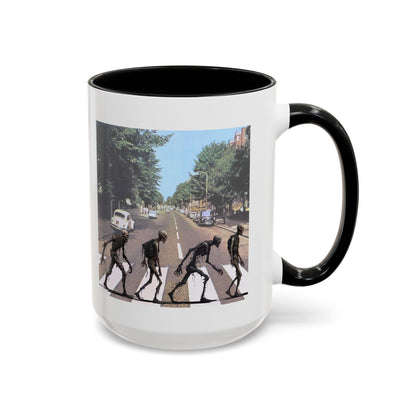 2-sided, Scabby Road White Accent Mug by CreepyCrafts.boo