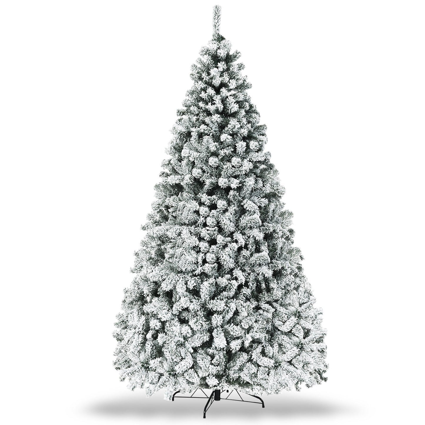Pre-Lit Premium Snow Flocked Hinged Artificial Christmas Tree