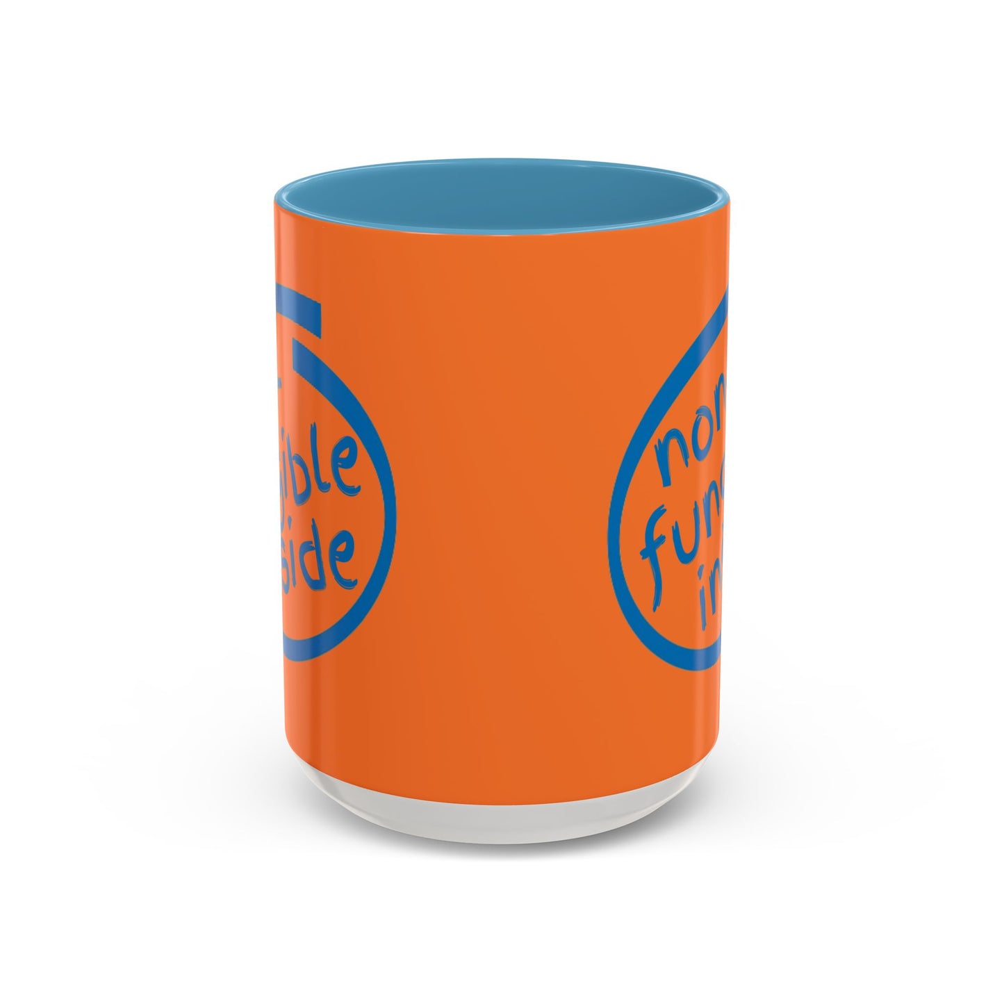 Non-Fungible Inside Orange Accent Mug by cypherpunkgear.com