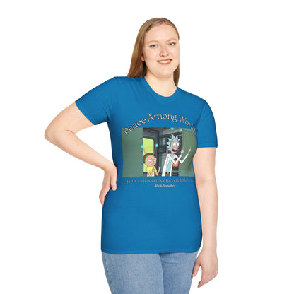 Peace Among Worlds! Dark colors Unisex T-Shirt by cypherpunkgear.com