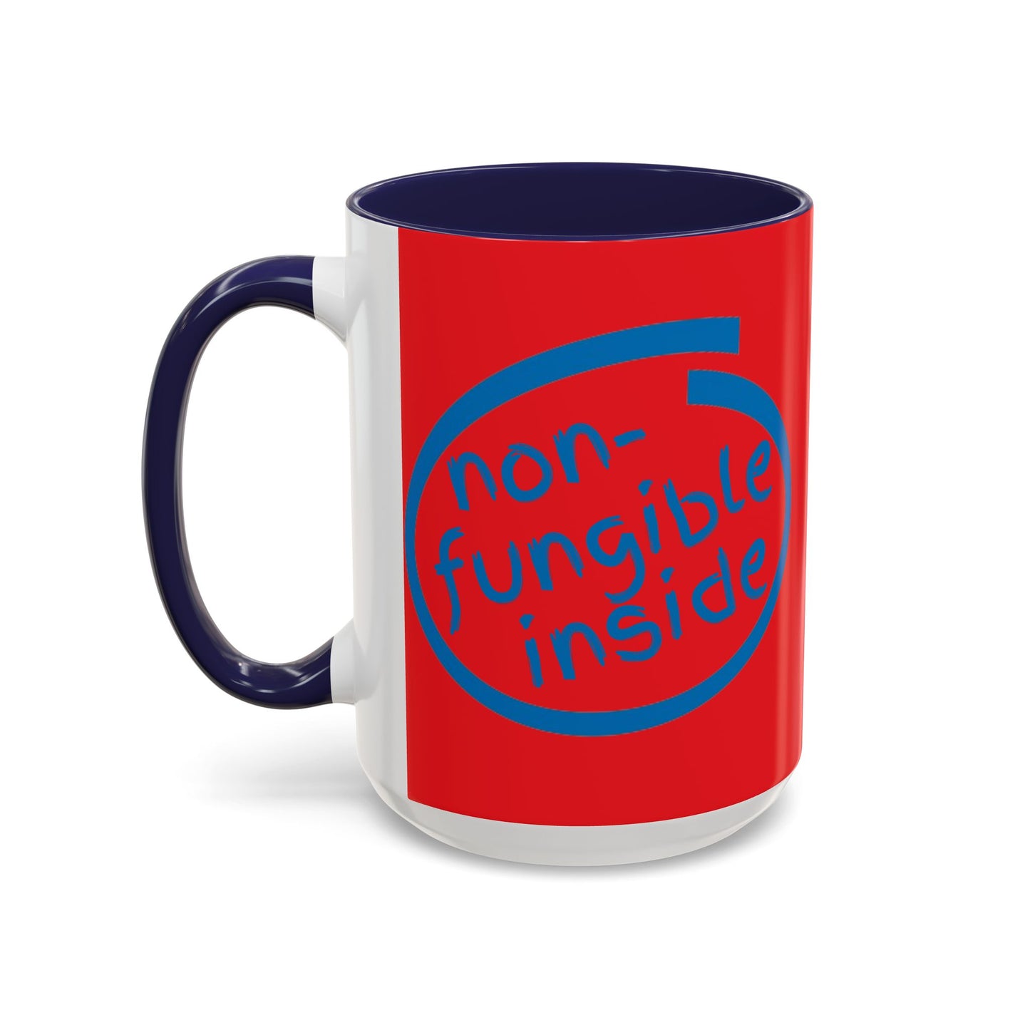 Non-Fungible Inside Red Accent Mug by cypherpunkgear.com