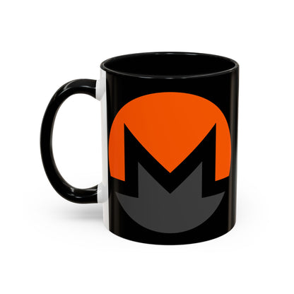 Monero (XMR) Black Accent Mug by cypherpunkgear.com