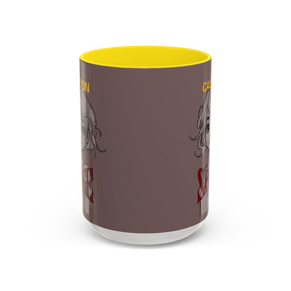 Caution, Savage Grey Accent Mug by cypherpunkgear.com