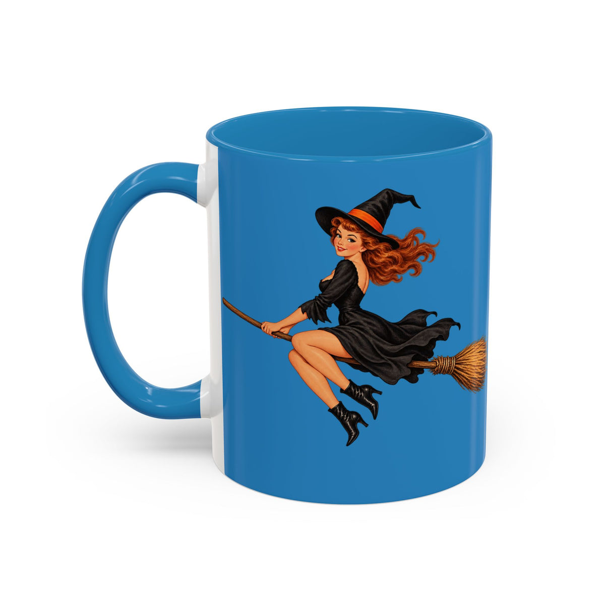 Hazel Hex Blue Accent Mug by CreepyCrafts.boo