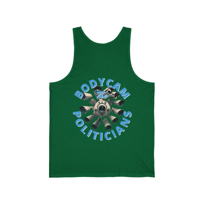 2-sided, Bodycam the Politicians Cameras Unisex Jersey Tank Top by cypherpunkgear.com