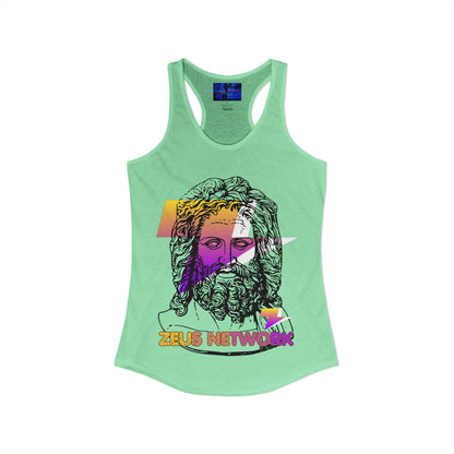 Zeus Network Women's Racerback Tank Top by cypherpunkgear.com