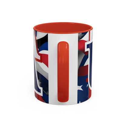 USA! USA! USA BLfont Patriot Accent Mug by cypherpunkgear