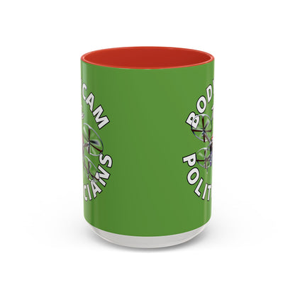 Bodycam the Politicians Drone Green Accent Mug by cypherpunkgear.com