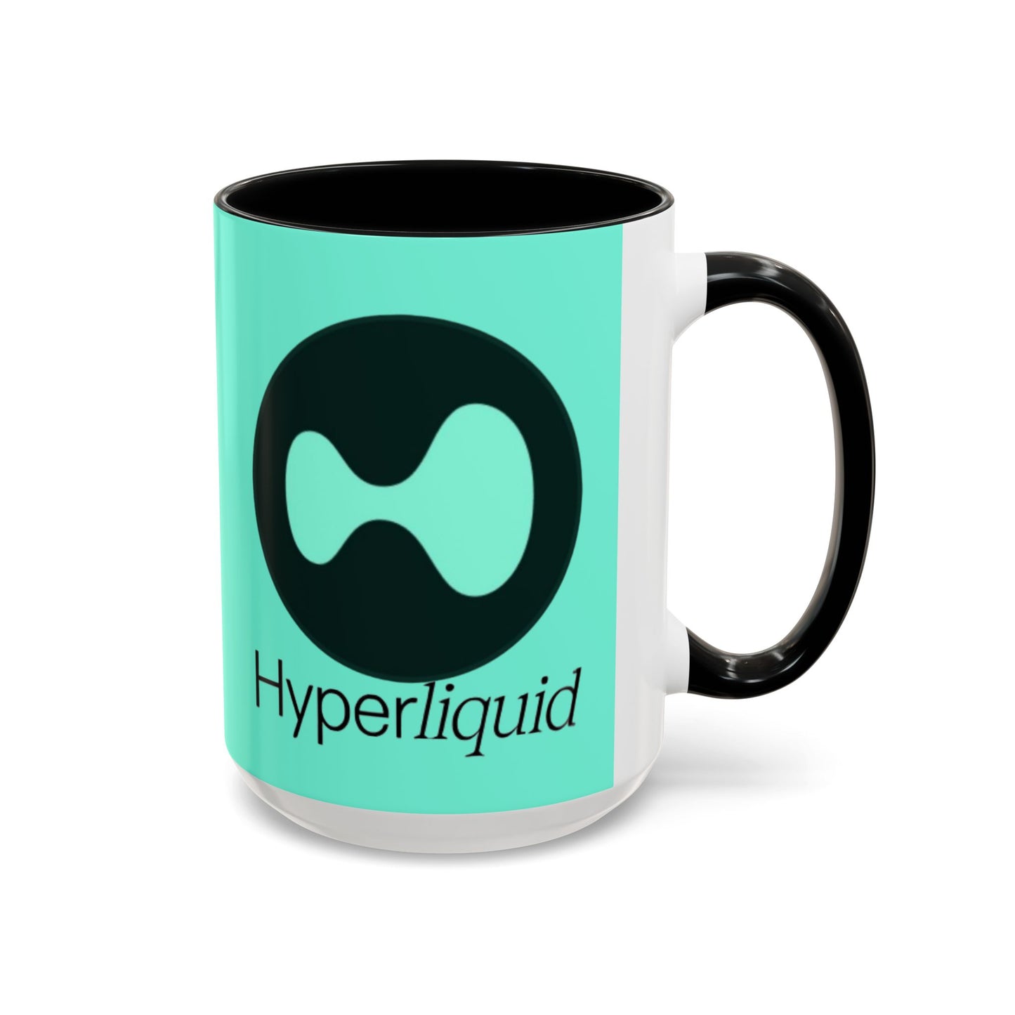 Hyperliquid Black font Light Hyperliquid Accent Mug by cypherpunkgear.com