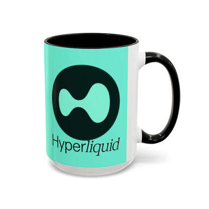 Hyperliquid Black font Light Hyperliquid Accent Mug by cypherpunkgear.com