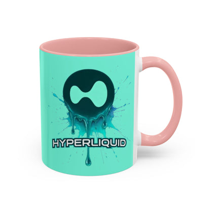 HYPE Drip Light Hyperliquid Accent Mug by cypherpunkgear.com