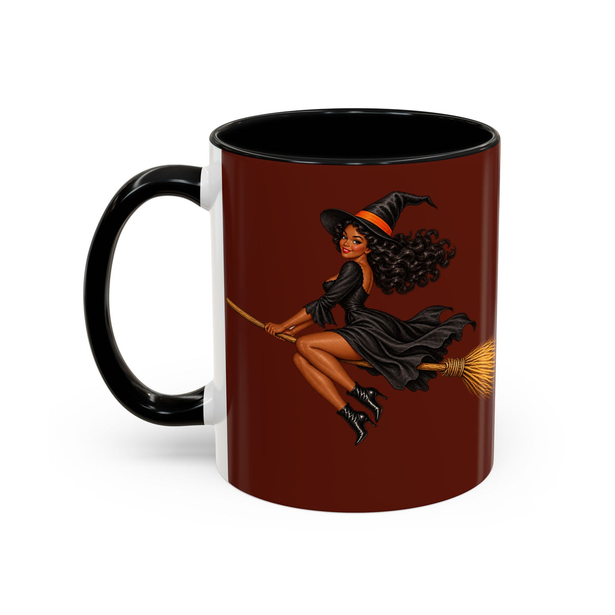 Velvet Vex Brown Accent Mug by CreepyCrafts.boo