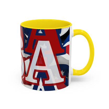 ¡EE.UU! ¡EE.UU! ¡EE.UU! ¡Patriota por cypherpunkgear! Taza de café decorativa (11, 15 oz)