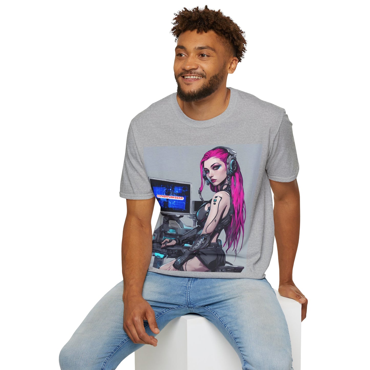 Netrunner Cyberpunk Light colors Unisex T-Shirt by cypherpunkgear.com