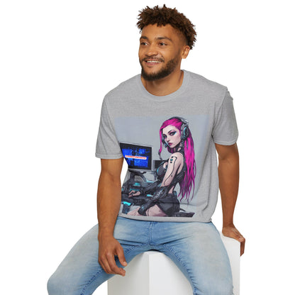 Netrunner Cyberpunk Light colors Unisex T-Shirt by cypherpunkgear.com