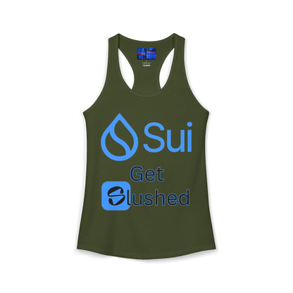 Sui: Get Slushed Women's Racerback Tank Top by cypherpunkgear.com