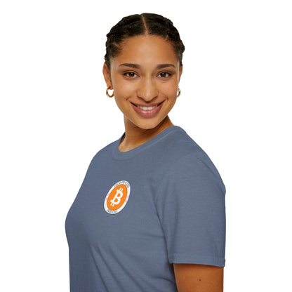 2-sided, Bitcoin (BTC) Decentralized Freedom DKcolors Unisex T-Shirt by cypherpunkgear.com