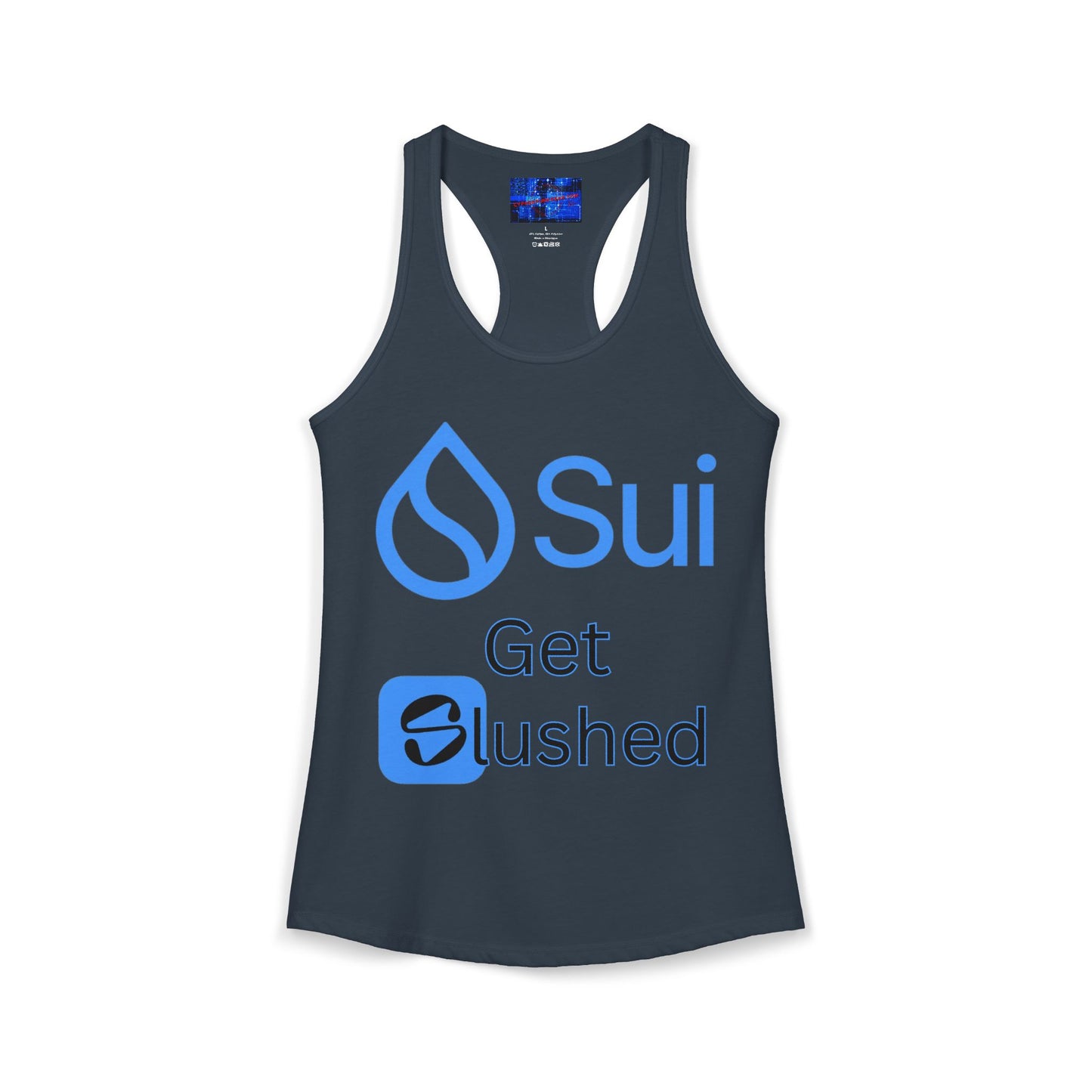 Sui: Get Slushed Women's Racerback Tank Top by cypherpunkgear.com
