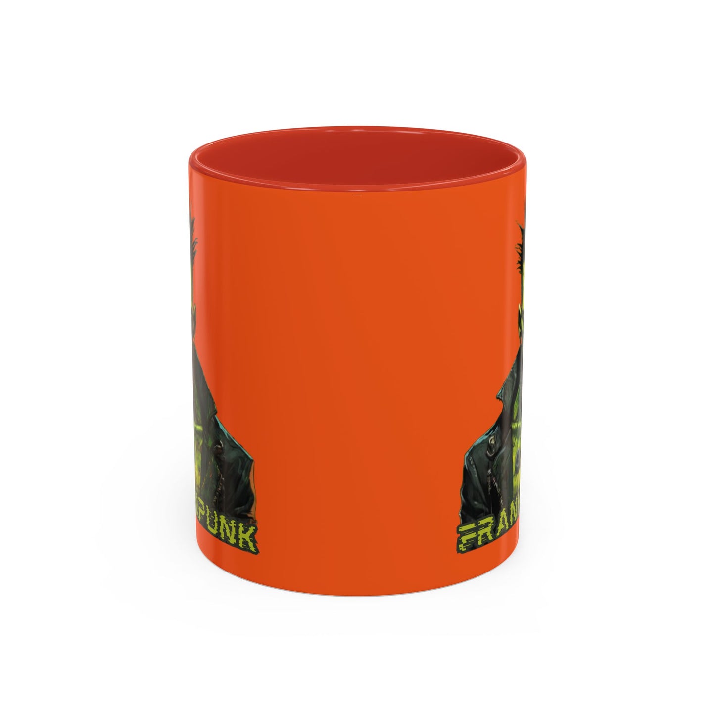 Frankenpunk Orange Accent Mug by CreepyCrafts.boo