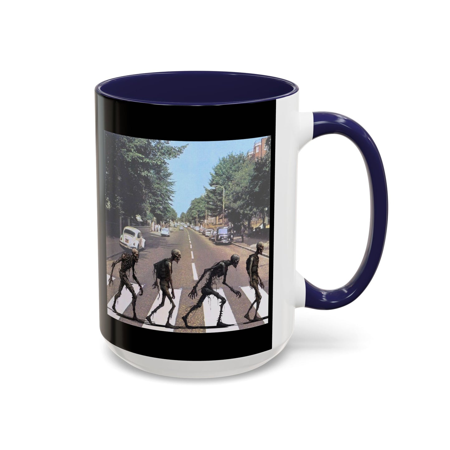 2-sided, Scabby Road Black Accent Mug by CreepyCrafts.boo