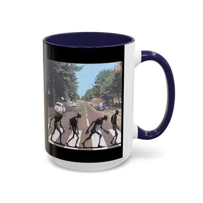 2-sided, Scabby Road Black Accent Mug by CreepyCrafts.boo