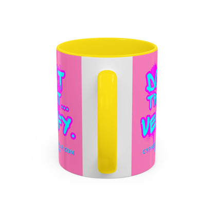 Don't Trust...Verify. Light Pink Accent Mug by cypherpunkgear.com