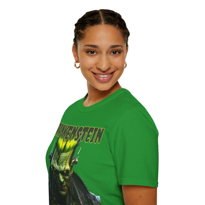 Frankenstein Lives Dark colors Unisex T-Shirt by CreepyCrafts.boo
