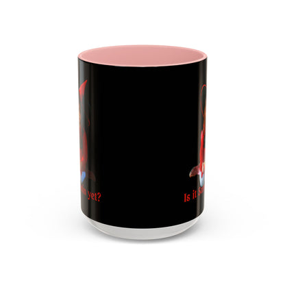 Is it Samhain yet? Black Accent Mug by CreepyCrafts.boo