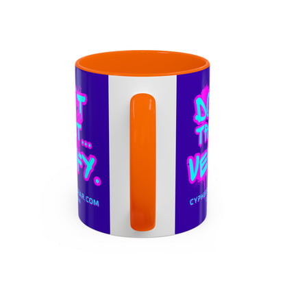 Don't Trust...Verify. Dark Purple Accent Mug by cypherpunkgear.com